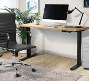 Wendie 160Cm Black & Natural Electric Standing Desk Black