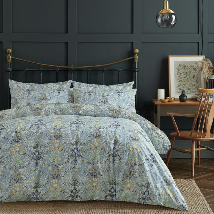 William Morris At Home Woodland Weeds Cotton Percale Quilt Cover Set