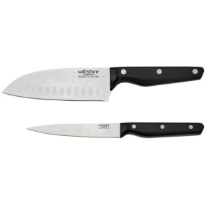 Wiltshire Staysharp 2-Piece Triple Rivet Santoku & Utility Knife Duo Set