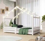 Yumi Pine Wood House Single Bed White